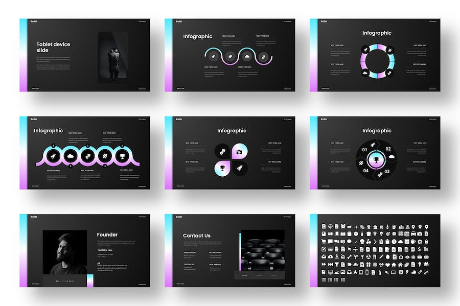 黑色商务PowerPoint模板 - 顶尖PPT