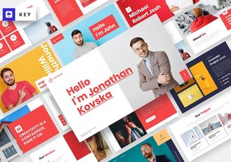 商务个人简介keynote模板 - 顶尖PPT