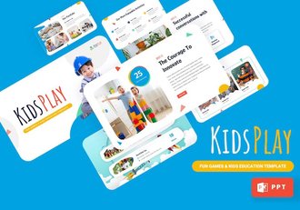 儿童趣味游戏娱乐活动展示PPT模板 - 顶尖PPT