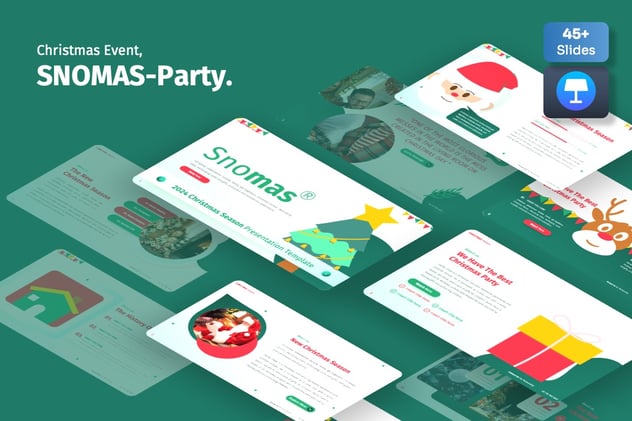 圣诞节主题演讲推介Keynote模板 - 顶尖PPT