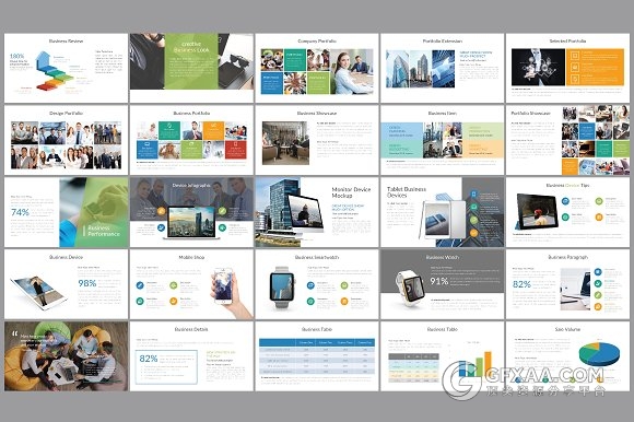 96页商务团队介绍年终总结报告PPT模板 - 顶尖PPT