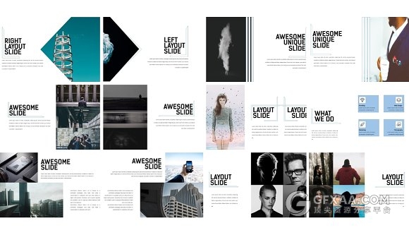 112页季简约大气摄影图片展示PPT模板 - 顶尖PPT