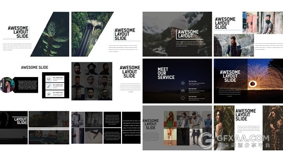 112页季简约大气摄影图片展示PPT模板 - 顶尖PPT