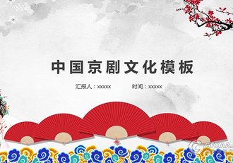 中国京剧文化PPT模板 - 顶尖PPT