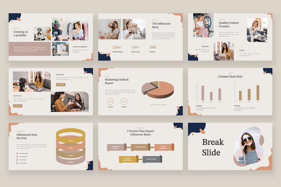 趋势影响者创建者PPT模板 - 顶尖PPT