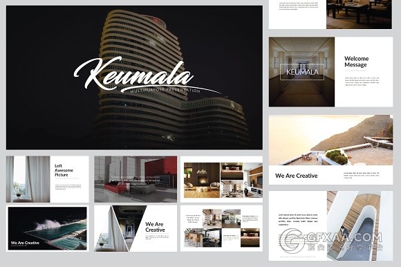 95页极简家居装修风格展示PPT模板 - 顶尖PPT