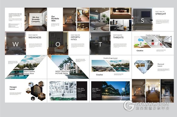 95页极简家居装修风格展示PPT模板 - 顶尖PPT