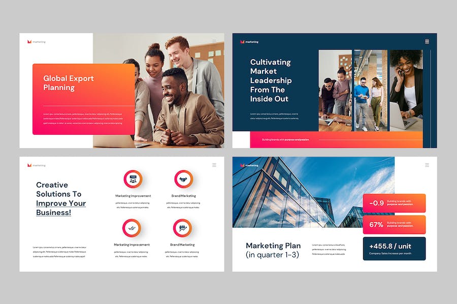 商业市场营销策略展示PPT模板 - 顶尖PPT