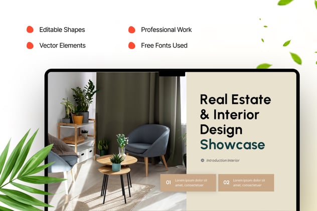 室内设计演示PPT模板 - 顶尖PPT