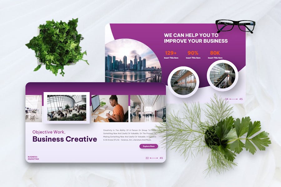 市场营销策略人物插画keynote模板 - 顶尖PPT