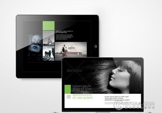 扁平化摄影图片展示多用途keynote模板 - 顶尖PPT