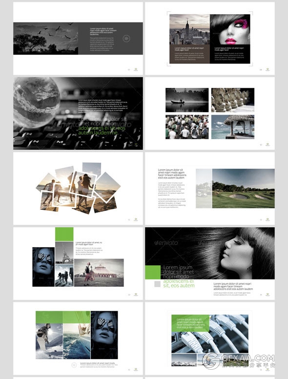 扁平化摄影图片展示多用途keynote模板 - 顶尖PPT