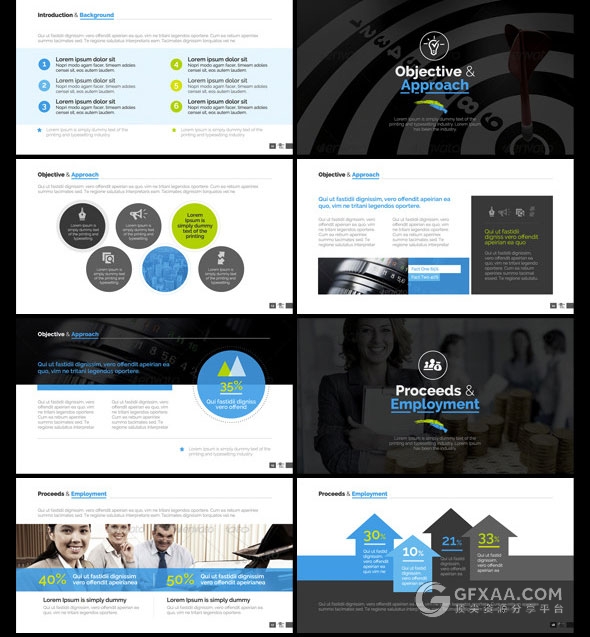 3种配色方案总750页扁平化商务keynote模板 - 顶尖PPT