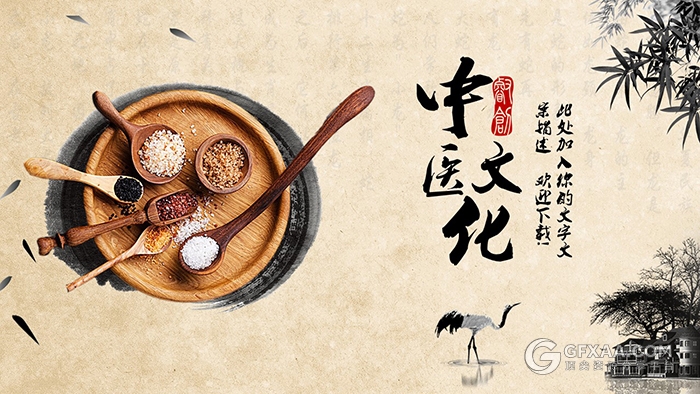 中国风水墨风格中医文化PPT模板 - 顶尖PPT