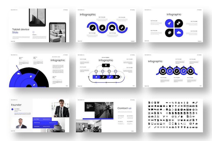 大气简约业务合作商业计划团队介绍商务通用keynote模板 - 顶尖PPT