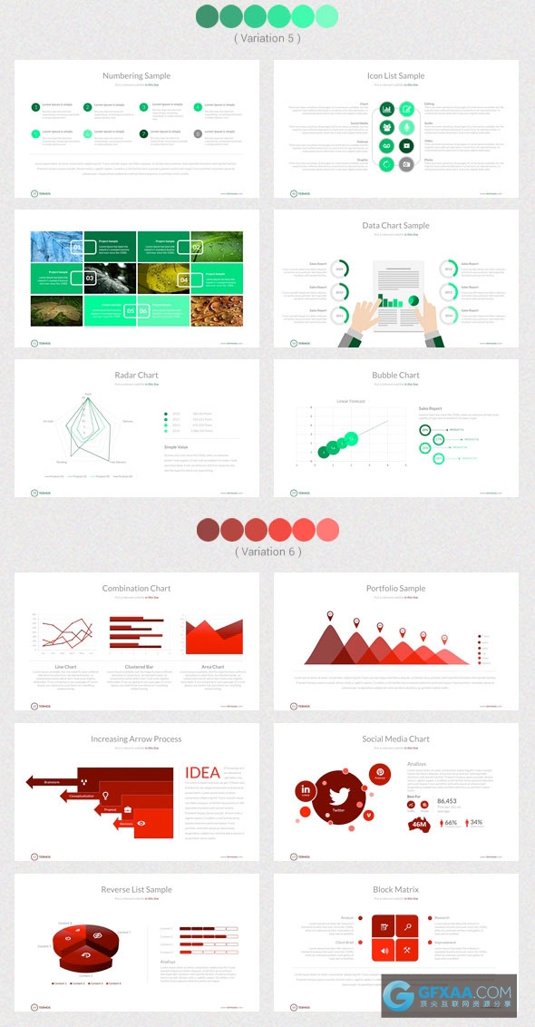 106页色彩图形商务商业总结统计PPT模板 - 顶尖PPT