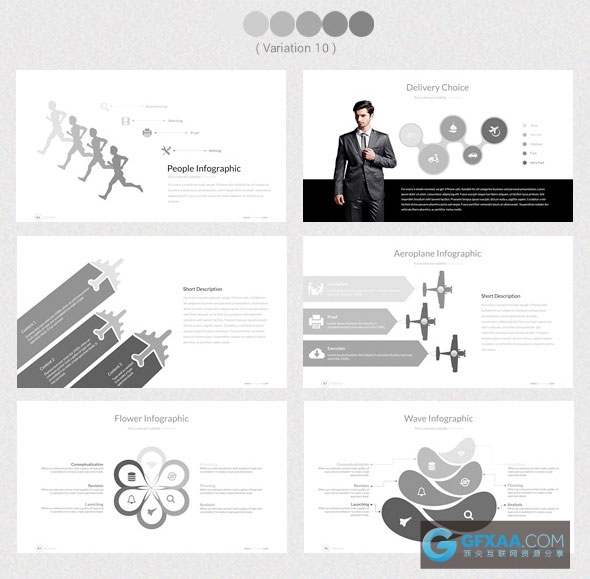 106页色彩图形商务商业总结统计PPT模板 - 顶尖PPT