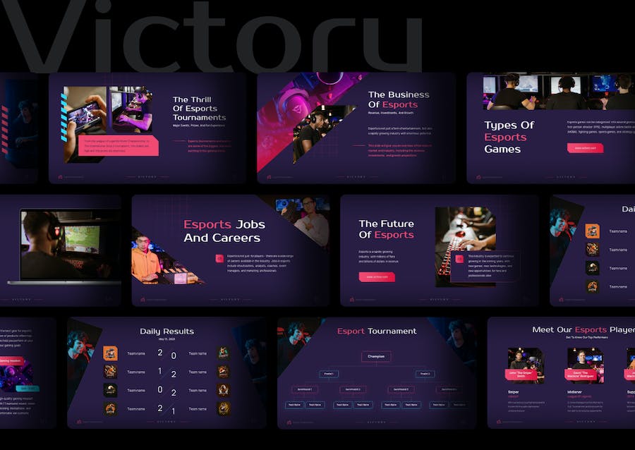 电竞游戏赛事策划方案PPT模板 - 顶尖PPT