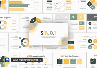 SWOT信息图形keynote模板 - 顶尖PPT