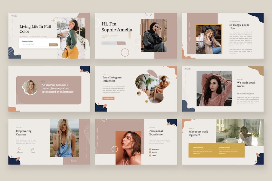 趋势影响者创建者PPT模板 - 顶尖PPT