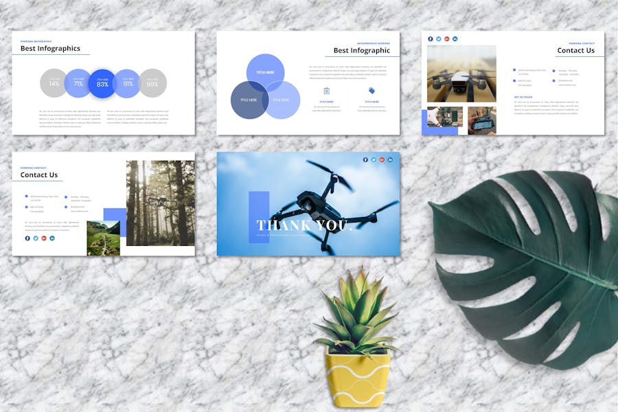 无人机摄影宣传keynote模板 - 顶尖PPT
