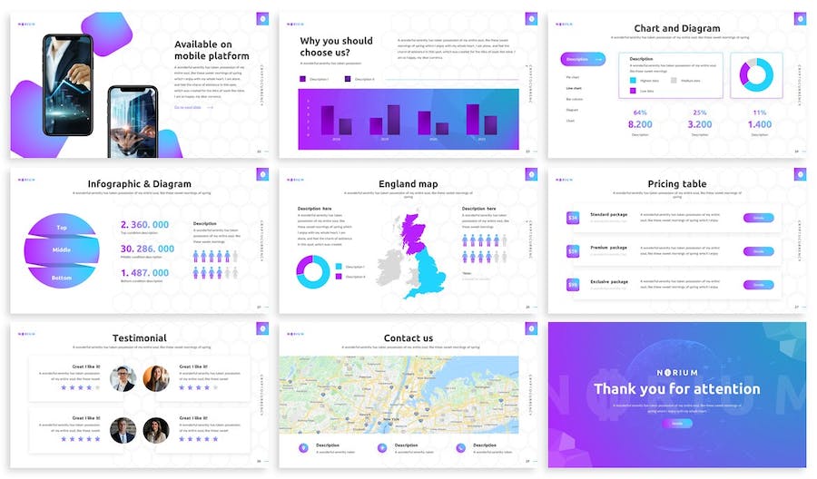 渐变色商业计划企业合作团队介绍年计划总结汇报通用PPT模板 - 顶尖PPT