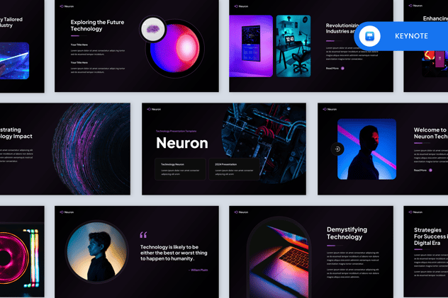 AI技术开源人工智能科技Keynote模板 - 顶尖PPT