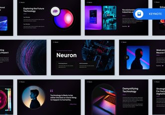 AI技术开源人工智能科技Keynote模板 - 顶尖PPT