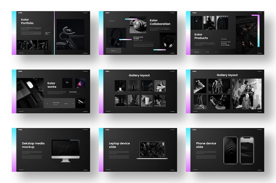 黑色商务PowerPoint模板 - 顶尖PPT