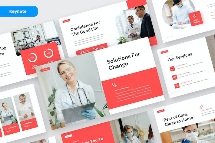 医疗与健康领域主题演讲展示Keynote模板 - 顶尖PPT
