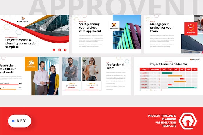 项目批准时间表keynote模板 - 顶尖PPT