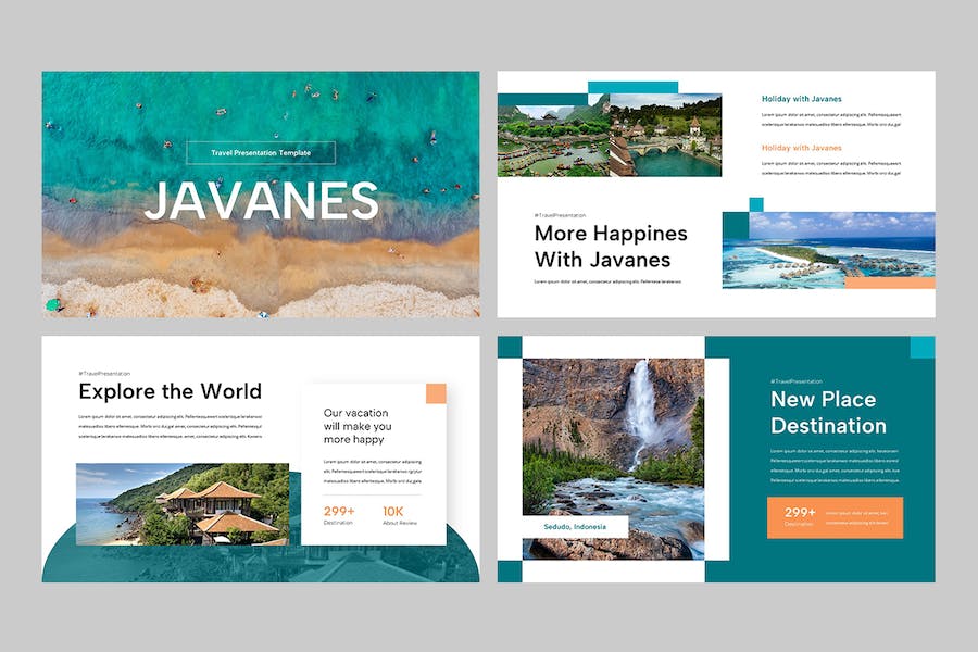 旅游旅行目的地推介攻略方案Keynote模板 - 顶尖PPT