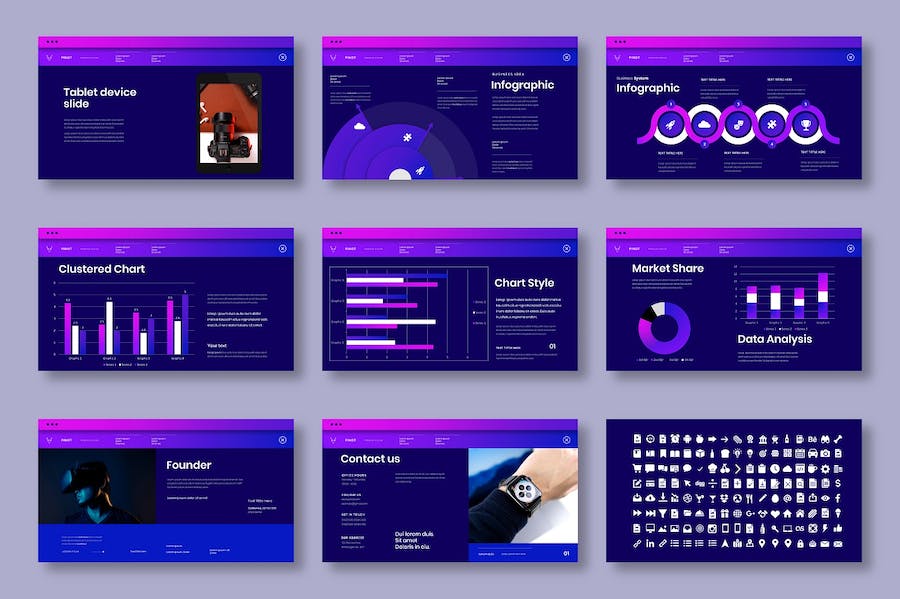国外高端智能穿戴设备发布会设计师介绍keynote模板 - 顶尖PPT