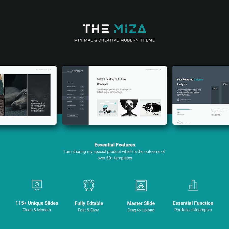 国外简约设计风格团队展示商务商业PPT模板 - 顶尖PPT