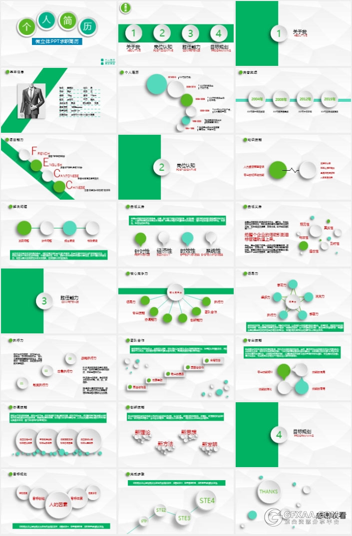 微粒体个人简介PPT模板 - 顶尖PPT