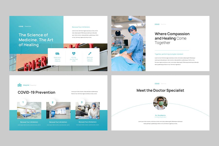 医疗健康知识宣传方案PPT模板 Retry - 顶尖PPT