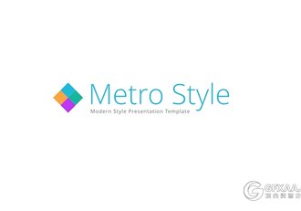 精美色块metro风格商务通用keynote模板 - 顶尖PPT
