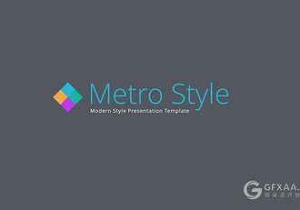 精美色块metro风格商务通用PPT模板 - 顶尖PPT