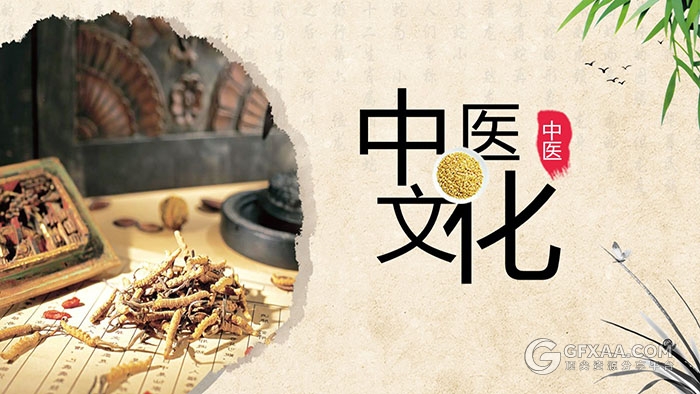 复古中医中药文化养生ppt动态模板 - 顶尖PPT