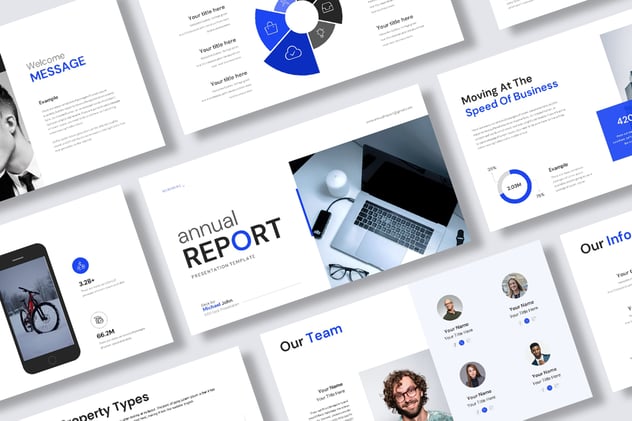 年度报告PowerPoint演示模板 - 顶尖PPT