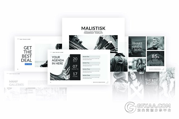 320多页扁平化简约高端PPT模板 - 顶尖PPT