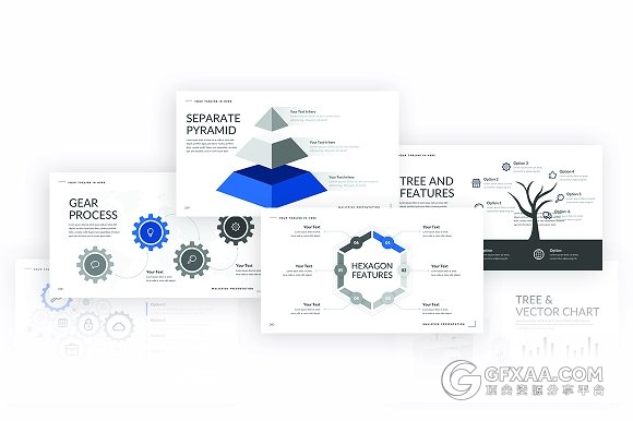 320多页扁平化简约高端PPT模板 - 顶尖PPT