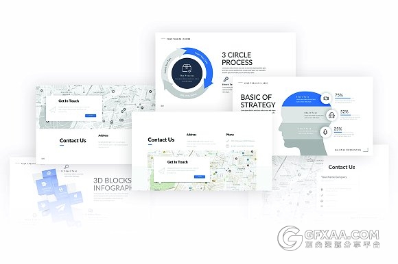 320多页扁平化简约高端PPT模板 - 顶尖PPT