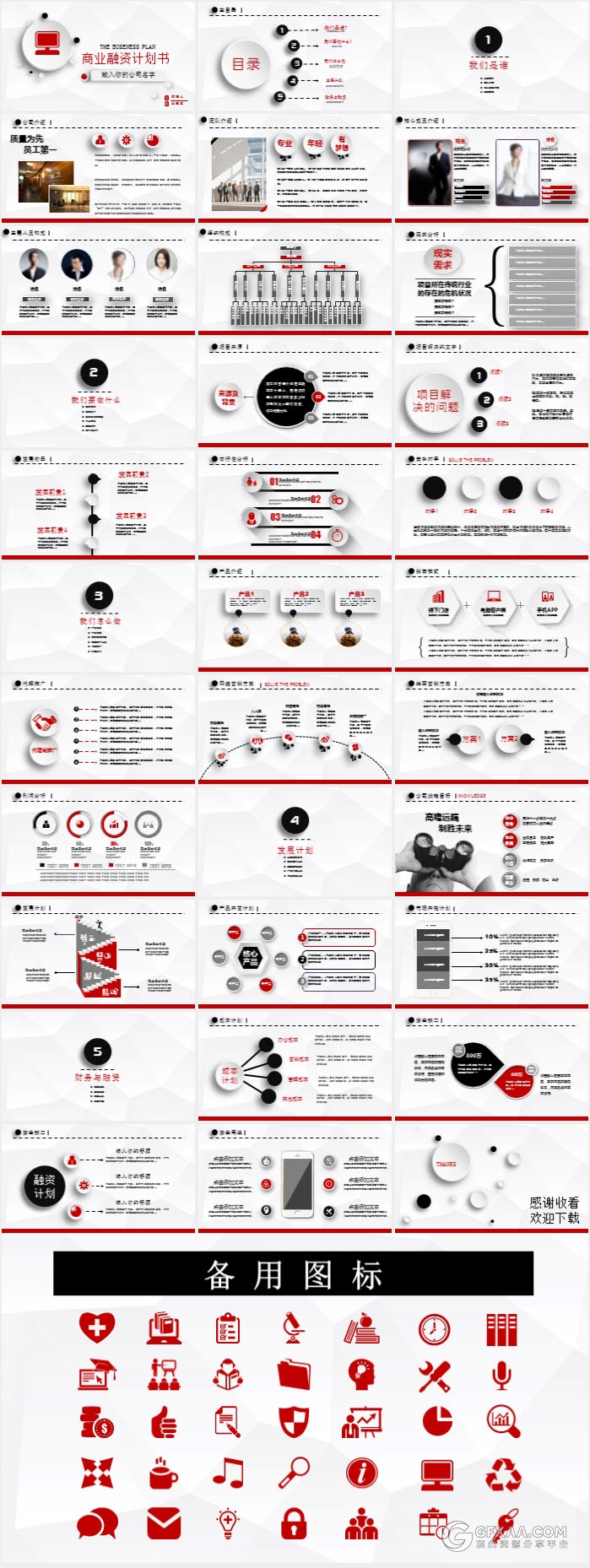 微粒体商业融资计划书PPT模板 - 顶尖PPT