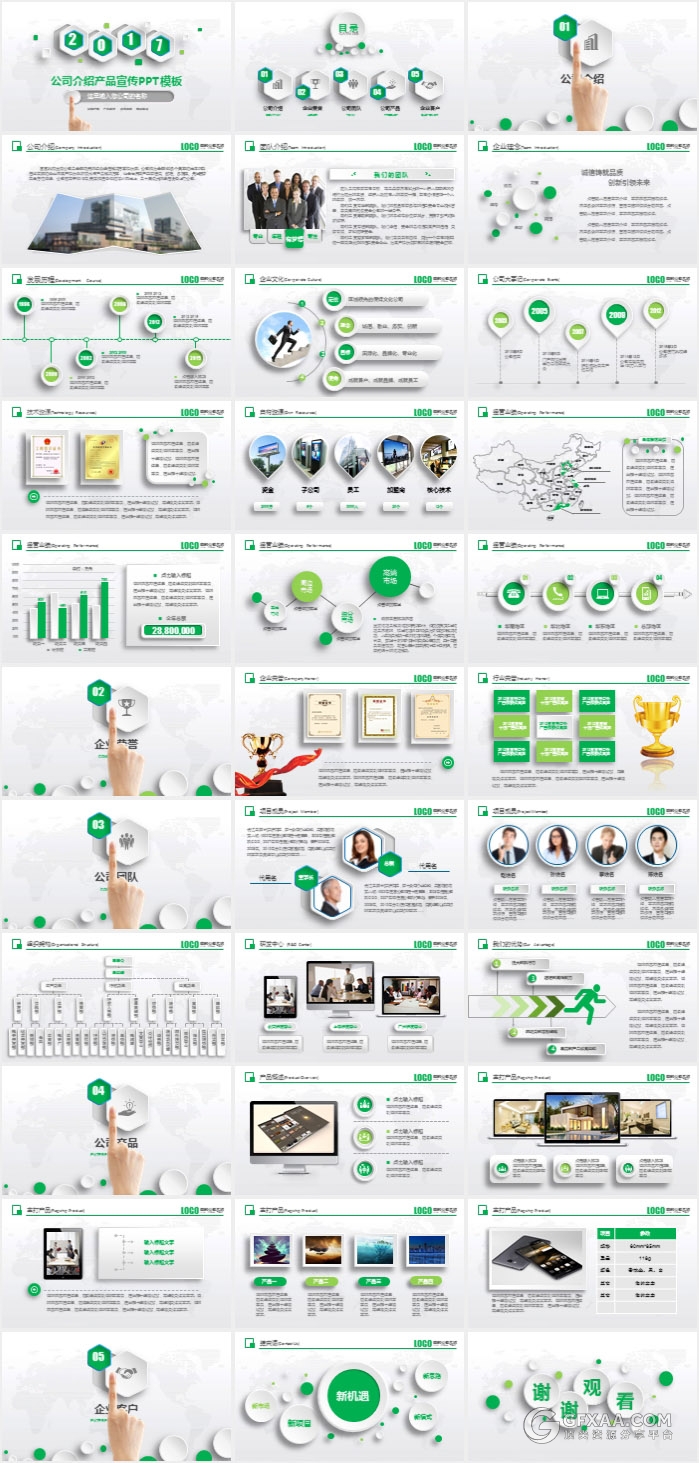 微粒体公司介绍产品宣传PPT模板 - 顶尖PPT