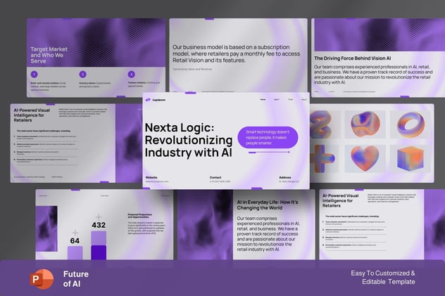 AI未来发展统计PPT模板 - 顶尖PPT