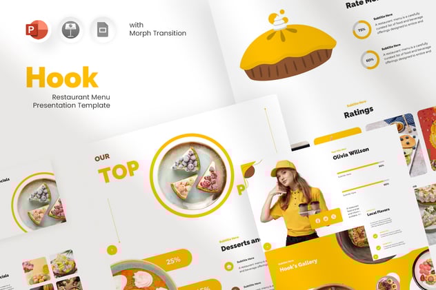 餐厅美食介绍宣传PPT模板 - 顶尖PPT