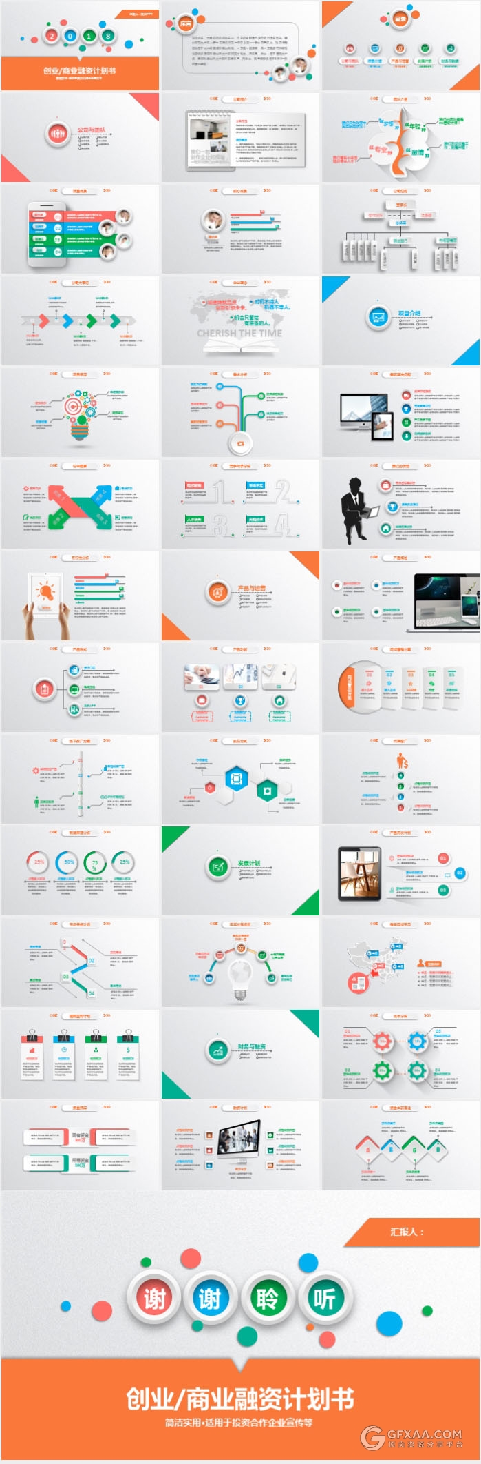 创业商业融资计划书书PPT模板 - 顶尖PPT