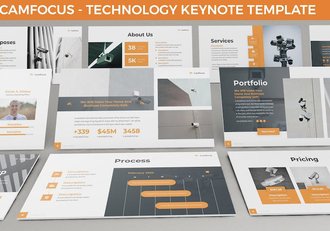 户外监控摄像头技术公司简介keynote模板 - 顶尖PPT