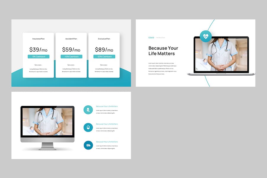 医疗健康知识宣传方案PPT模板 Retry - 顶尖PPT